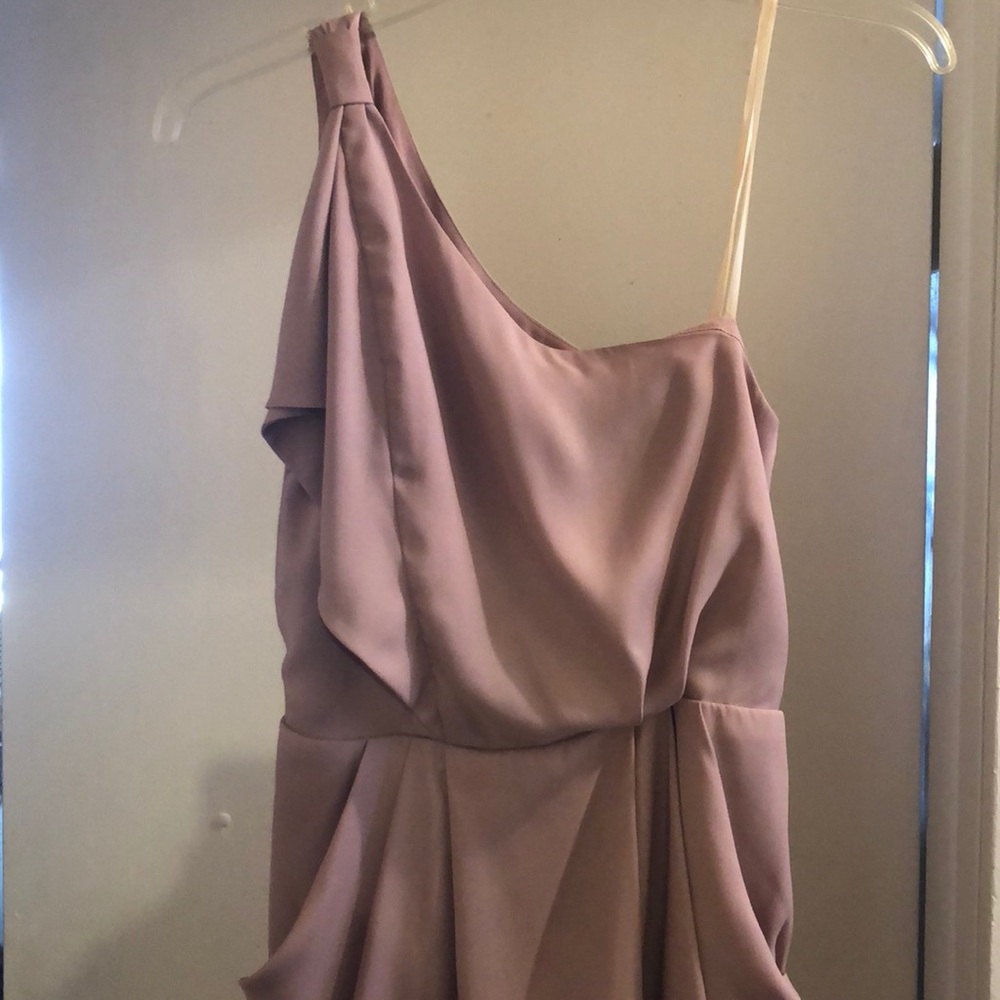 Peach Mini One Shoulder Dress